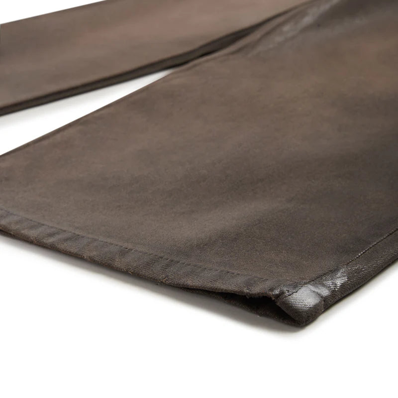 WAX COATED DENIM BROWN