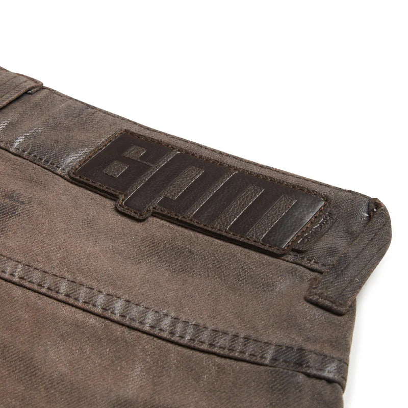 WAX COATED DENIM BROWN