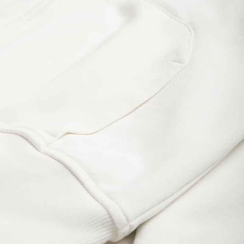 WAFFLE LINED ZIP HOODIE COCONUT WHITE