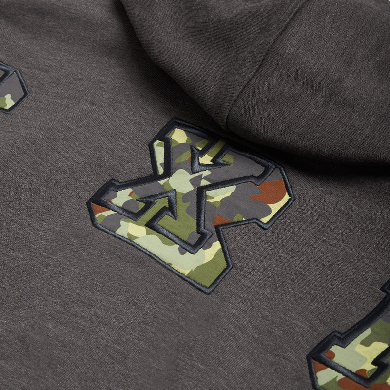 WAFFLE LINED ZIP HOODIE GREY CAMO
