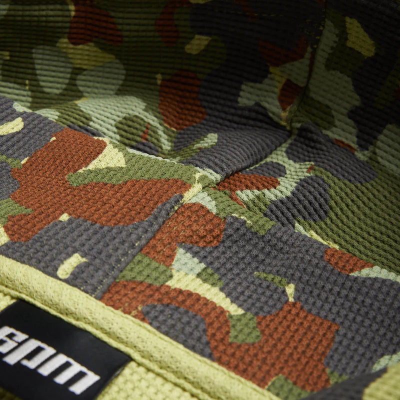 WAFFLE LINED ZIP HOODIE GREY CAMO