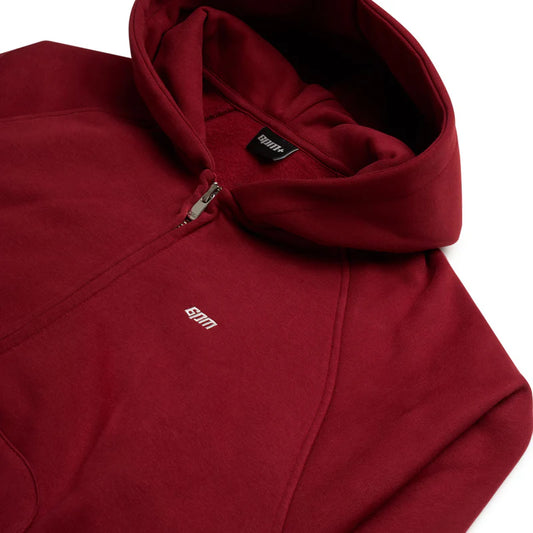 ZIP HOODIE WINE RED
