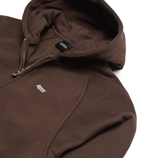 ZIP HOODIE CHOCOLATE BROWN