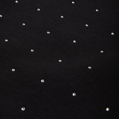 RHINESTONE OPEN LEG JOGGER BLACK
