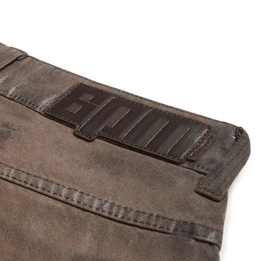 WAX COATED DENIM BROWN