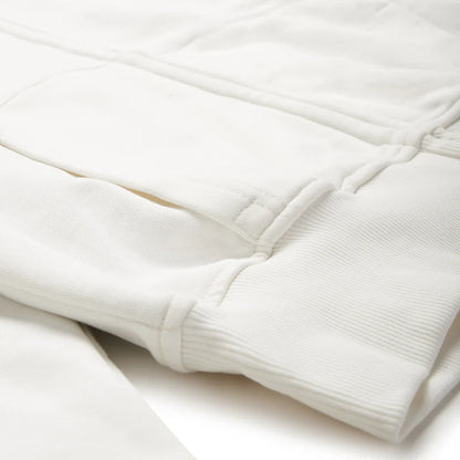 WAFFLE LINED ZIP HOODIE COCONUT WHITE
