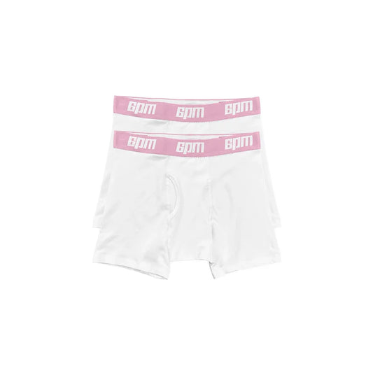 BOXER SHORTS WHITE/PINK (2-PACK)